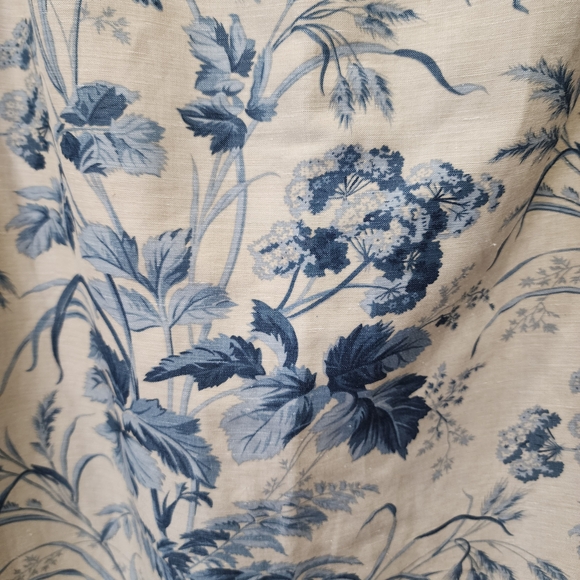 Talbots Cream Maxi Skirt with Blue Floral Print - Picture 5 of 6